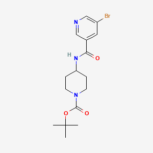 molecular formula C16H22BrN3O3 B8234650 tert-Butyl 4-(5-bromonicotinamido)piperidine-1-carboxylate 