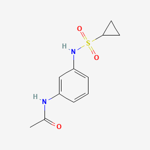 molecular formula C11H14N2O3S B8234672 N-(3-(cyclopropanesulfonamido)phenyl)acetamide 
