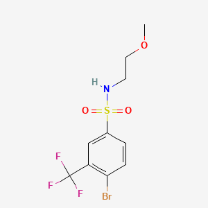 molecular formula C10H11BrF3NO3S B8234679 4-Bromo-N-(2-methoxyethyl)-3-(trifluoromethyl)benzenesulfonamide 