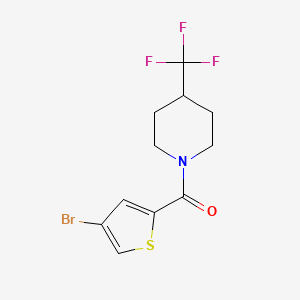 molecular formula C11H11BrF3NOS B8234700 (4-Bromothiophen-2-yl)(4-(trifluoromethyl)piperidin-1-yl)methanone 