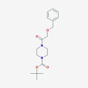 molecular formula C18H26N2O4 B8234703 1,1-Dimethylethyl 4-[2-(phenylmethoxy)acetyl]-1-piperazinecarboxylate CAS No. 1204701-63-2