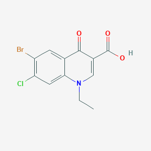 molecular formula C12H9BrClNO3 B8234720 6-Bromo-7-chloro-1-ethyl-4-oxo-1,4-dihydroquinoline-3-carboxylic acid 