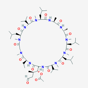 molecular formula C62H109N11O14 B8234765 6-[(3R,4R)-3-(Acetyloxy)-N,4-dimethyl-6-oxo-L-norleucine] Cyclosporin A 