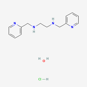 molecular formula C14H21ClN4O B8234842 N,N'-bis(pyridin-2-ylmethyl)ethane-1,2-diamine;hydrate;hydrochloride 