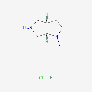 molecular formula C7H15ClN2 B8234871 (3aS,6aS)-1-methyl-hexahydropyrrolo[3,4-b]pyrrole DiHCl 