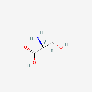 molecular formula C4H9NO3 B8234946 (2S)-2-amino-2,3-dideuterio-3-hydroxybutanoic acid 