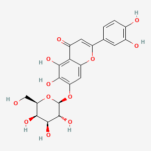 molecular formula C21H20O12 B8234960 2-(3,4-dihydroxyphenyl)-5,6-dihydroxy-7-[(2S,3R,4S,5R,6R)-3,4,5-trihydroxy-6-(hydroxymethyl)oxan-2-yl]oxy-chromen-4-one 