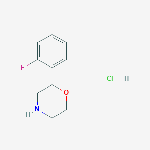 molecular formula C10H13ClFNO B8234987 2-(2-Fluorophenyl)morpholine;hydrochloride 