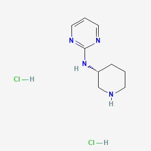 molecular formula C9H16Cl2N4 B8235046 N-[(3R)-piperidin-3-yl]pyrimidin-2-amine;dihydrochloride 