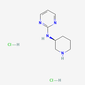 molecular formula C9H16Cl2N4 B8235058 N-[(3S)-piperidin-3-yl]pyrimidin-2-amine;dihydrochloride 