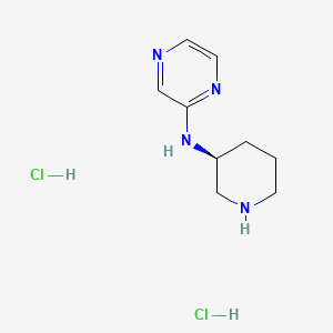 molecular formula C9H16Cl2N4 B8235067 N-[(3S)-piperidin-3-yl]pyrazin-2-amine;dihydrochloride 