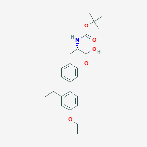 molecular formula C24H31NO5 B8235178 (2S)-2-[(Tert-butoxy)carbonylamino]-3-[4-(4-ethoxy-2-ethylphenyl)phenyl]propan oic acid 