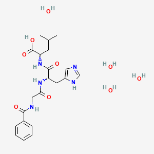 molecular formula C21H35N5O9 B8235219 N-马尿酰-组氨酰-亮氨酸四水合物 