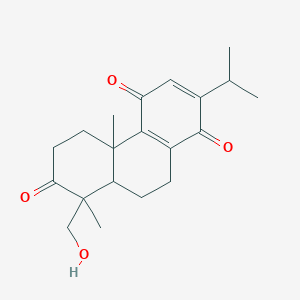 molecular formula C20H26O4 B8235230 5,6,8,8a,9,10-hexahydro-8-hydroxymethyl-4b,8-dimethyl-2-(1-methylethyl)-1,4,7(4bH)-phenanthrenetrione 