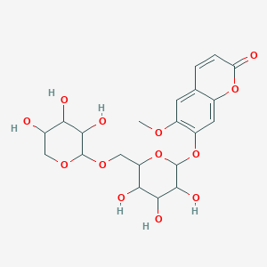 molecular formula C21H26O13 B8235231 6-Methoxy-7-(6-O-beta-D-xylopyranosyl-beta-D-glucopyranosyloxy)-2H-1-benzopyran-2-one 