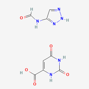molecular formula C8H8N6O5 B8235233 2,4-dioxo-1H-pyrimidine-6-carboxylic acid;N-(2H-triazol-4-yl)formamide 