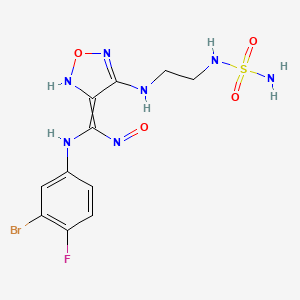 molecular formula C11H13BrFN7O4S B8235277 CID 74892459 