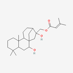 molecular formula C25H40O4 B8235281 (2,14-Dihydroxy-5,5,9-trimethyl-14-tetracyclo[11.2.1.01,10.04,9]hexadecanyl)methyl 3-methylbut-2-enoate 