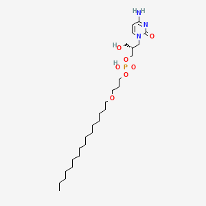 molecular formula C27H52N3O7P B8235347 [(2S)-2-[(4-amino-2-oxopyrimidin-1-yl)methyl]-3-hydroxypropyl] 3-hexadecoxypropyl hydrogen phosphate 