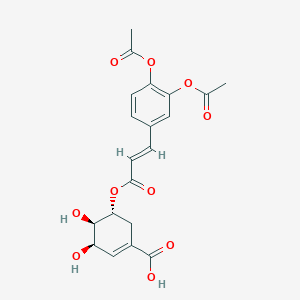 molecular formula C20H20O10 B8235365 (3R,4R,5R)-5-[(E)-3-(3,4-diacetyloxyphenyl)prop-2-enoyl]oxy-3,4-dihydroxycyclohexene-1-carboxylic acid 