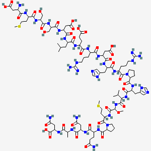molecular formula C97H154N34O36S2 B8235380 H-DL-Asp-DL-Met-DL-Ser-DL-Ser-DL-Asp-DL-Leu-DL-Glu-DL-Arg-DL-Asp-DL-His-DL-Arg-DL-Pro-DL-His-DL-Val-DL-Gly(OMe)-DL-Met-DL-Pro-DL-Gln-DL-Asn-DL-Ala-DL-Asn-OH 