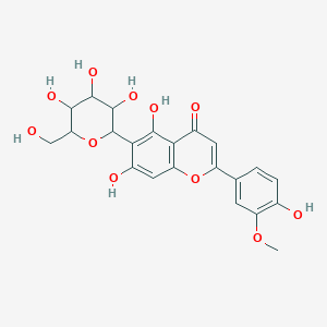 molecular formula C22H22O11 B8235437 5,7-二羟基-2-(4-羟基-3-甲氧基苯基)-6-[3,4,5-三羟基-6-(羟甲基)氧杂-2-基]色酚-4-酮 