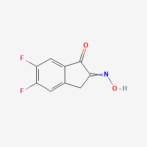 molecular formula C9H5F2NO2 B8235526 5,6-Difluoroindan-1,2-dione 2-oxime 