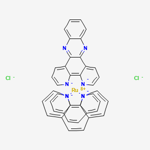 molecular formula C42H26Cl2N8Ru B8235541 1,10-Phenanthroline-1,10-diide;quinoxalino[2,3-f][1,10]phenanthroline-4,5-diide;ruthenium(8+);dichloride 