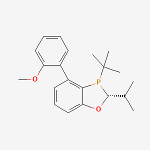 molecular formula C21H27O2P B8235552 (2R)-3-tert-butyl-4-(2-methoxyphenyl)-2-propan-2-yl-2H-1,3-benzoxaphosphole 