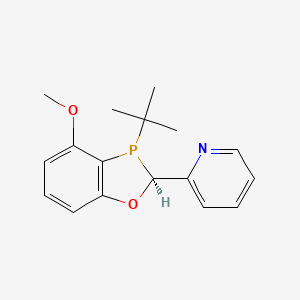 molecular formula C17H20NO2P B8235554 2-[(2S)-3-tert-butyl-4-methoxy-2H-1,3-benzoxaphosphol-2-yl]pyridine 