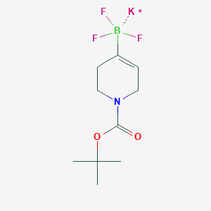 molecular formula C10H16BF3KNO2 B8235580 Potassium (1-(tert-butoxycarbonyl)-1,2,3,6-tetrahydropyridin-4-yl)trifluoroborate 