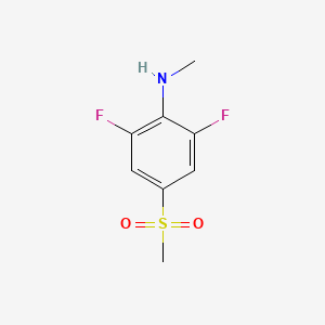 molecular formula C8H9F2NO2S B8235600 2,6-Difluoro-N-methyl-4-(methylsulfonyl)aniline 