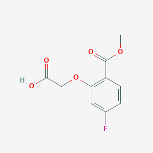 molecular formula C10H9FO5 B8235609 2-(5-Fluoro-2-(methoxycarbonyl)phenoxy)acetic acid 