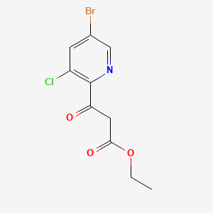 molecular formula C10H9BrClNO3 B8235651 Ethyl 3-(5-bromo-3-chloropyridin-2-yl)-3-oxopropanoate 