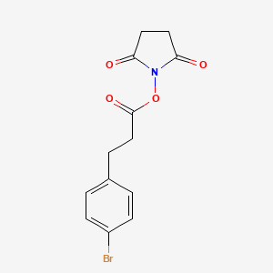 molecular formula C13H12BrNO4 B8235656 2,5-Dioxopyrrolidin-1-yl 3-(4-bromophenyl)propanoate 