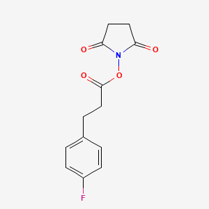 molecular formula C13H12FNO4 B8235663 2,5-Dioxopyrrolidin-1-yl 3-(4-fluorophenyl)propanoate 