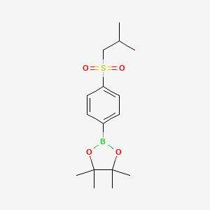 molecular formula C16H25BO4S B8235667 2-(4-(Isobutylsulfonyl)phenyl)-4,4,5,5-tetramethyl-1,3,2-dioxaborolane 