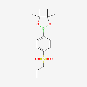 molecular formula C15H23BO4S B8235668 4,4,5,5-Tetramethyl-2-(4-(propylsulfonyl)phenyl)-1,3,2-dioxaborolane CAS No. 876617-07-1