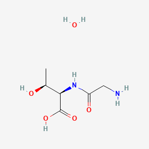 molecular formula C6H14N2O5 B8235750 (2R,3S)-2-[(2-aminoacetyl)amino]-3-hydroxybutanoic acid;hydrate 