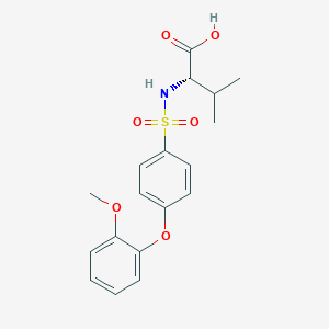 molecular formula C18H21NO6S B8235756 (2S)-2-[[4-(2-methoxyphenoxy)phenyl]sulfonylamino]-3-methylbutanoic acid 