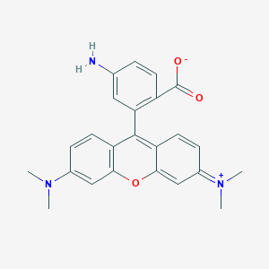 molecular formula C24H23N3O3 B8235841 4-Amino-2-(3,6-bis(dimethylamino)xanthylium-9-yl)benzoate 