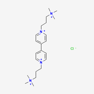 molecular formula C22H38ClN4+3 B8235875 4,4'-Bipyridinium, 1,1'-bis[3-(trimethylammonio)propyl]-, tetrachloride 