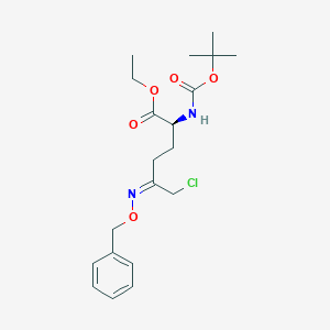 Ethyl (S,Z)-5-((benzyloxy)imino)-2-((tert-butoxycarbonyl)amino)-6-chlorohexanoate