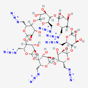 molecular formula C42H63N21O28 B8235894 Heptakis-(6-azido-6-deoxy)-b-cyclodextrin 