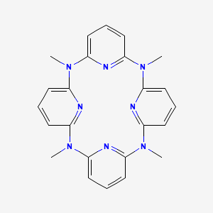 molecular formula C24H24N8 B8235958 2,4,6,8-Tetramethyl-2,4,6,8-tetraaza-1,3,5,7(2,6)-tetrapyridinacyclooctaphane 