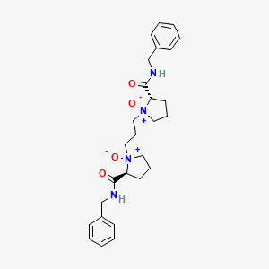 molecular formula C27H36N4O4 B8235964 2-Pyrrolidinecarboxamide, 1,1'-(1,3-propanediyl)bis[N-(phenylmethyl)-,1,1'-dioxide, (1R,1'R,2S,2'S)- 