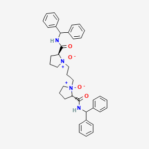 molecular formula C39H44N4O4 B8235980 2-Pyrrolidinecarboxamide,1,1'-(1,3-propanediyl)bis[N-(diphenylmethyl)-, 1,1'-dioxide,(1R,1'R,2S,2'S)- 
