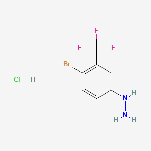 molecular formula C7H7BrClF3N2 B8235987 [4-Bromo-3-(trifluoromethyl)phenyl]hydrazine hydrochloride 
