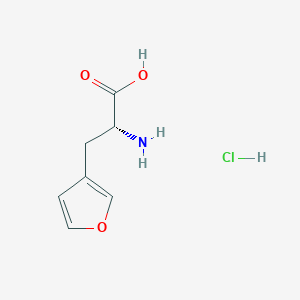molecular formula C7H10ClNO3 B8235994 (R)-2-Amino-3-(furan-3-yl)propanoic acid hydrochloride 