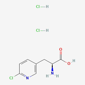 molecular formula C8H11Cl3N2O2 B8236018 (S)-2-Amino-3-(6-chloropyridin-3-yl)propanoic acid dihydrochloride 